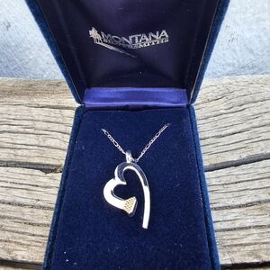 Montana Silversmiths Silver and Gold Heart Necklace